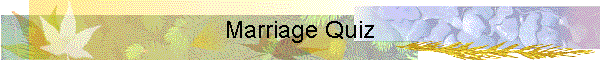 Marriage Quiz