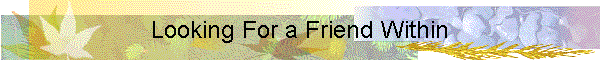 Looking For a Friend Within